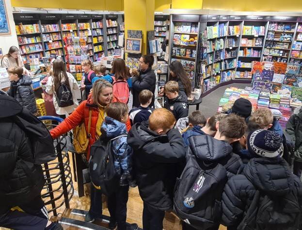 Children visited Waterstones